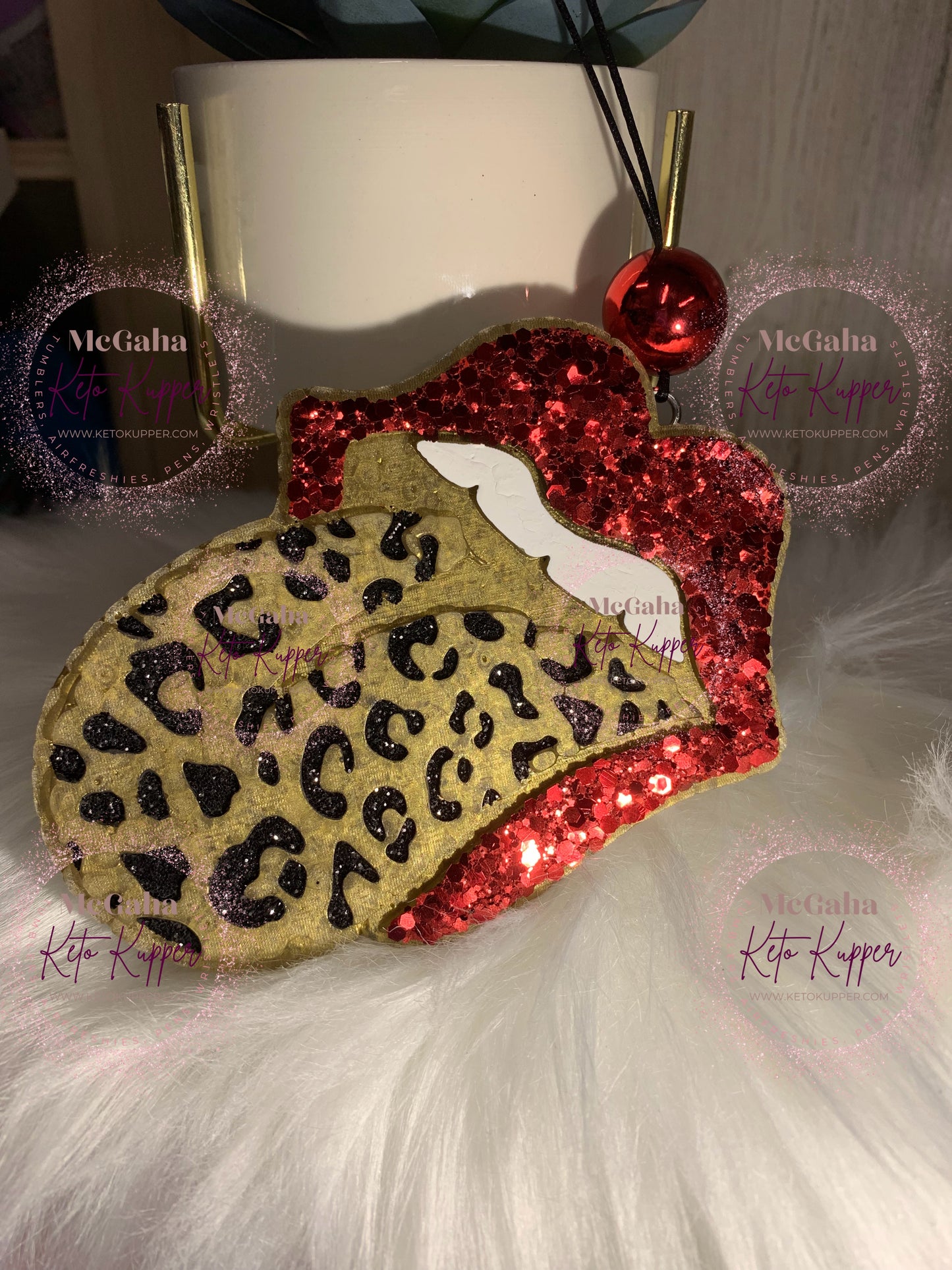 Lips and Leopard Tounge Freshie-Custom