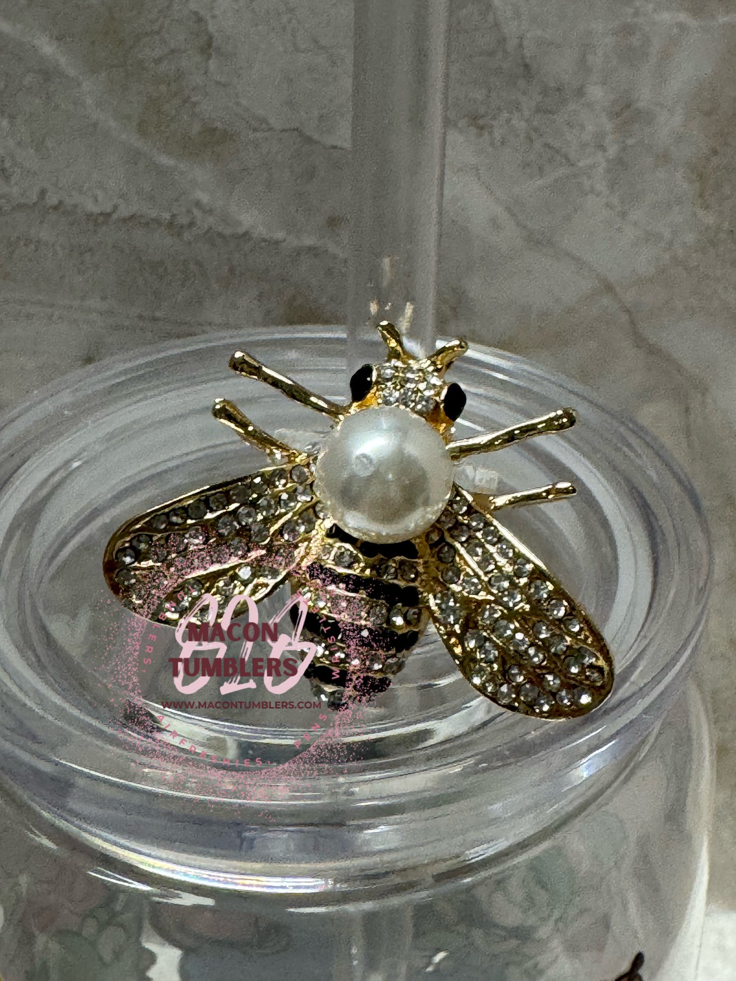 Bling Straw Charm/Topper
