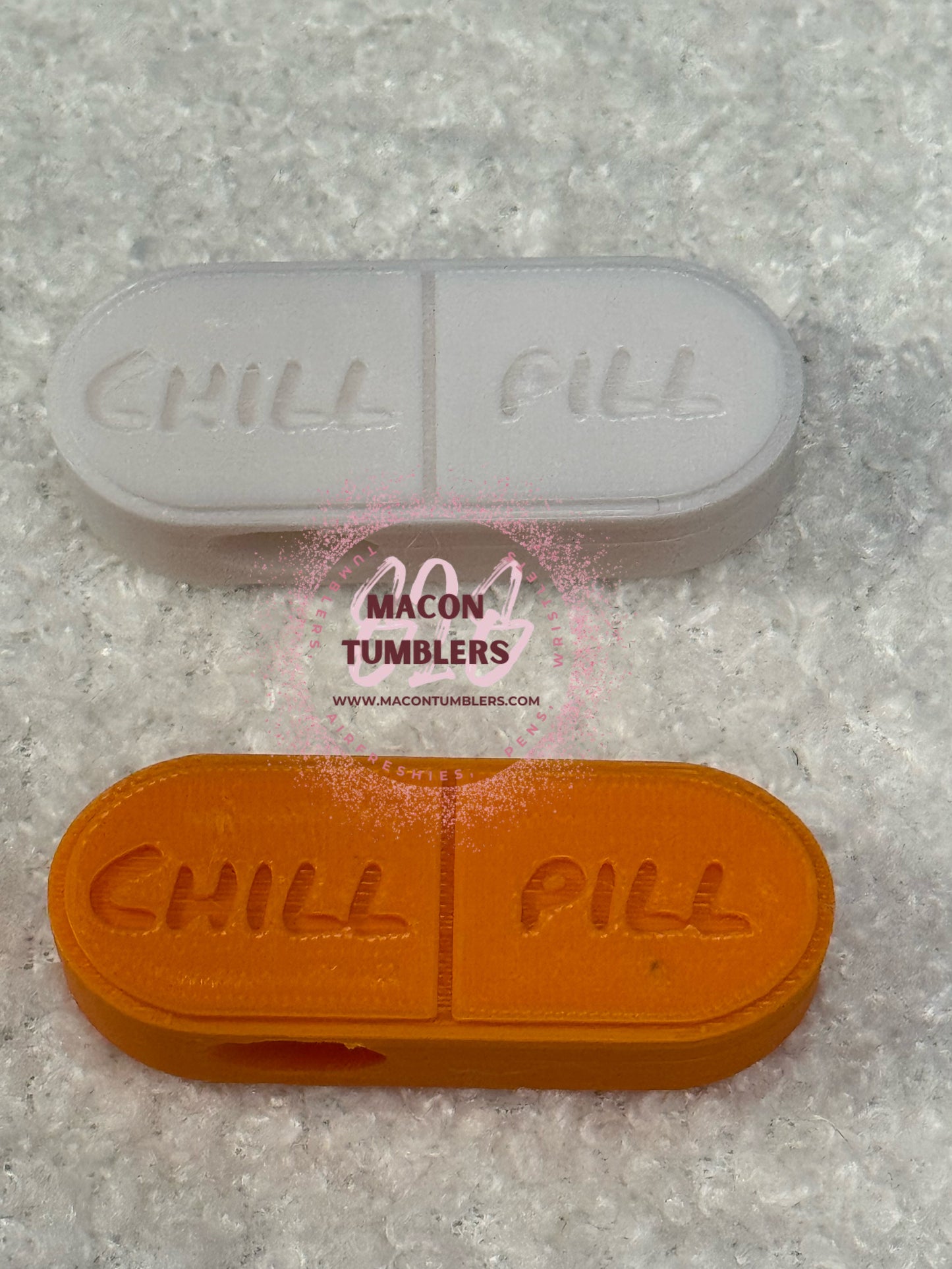 Chill Pill 3d printed straw charms