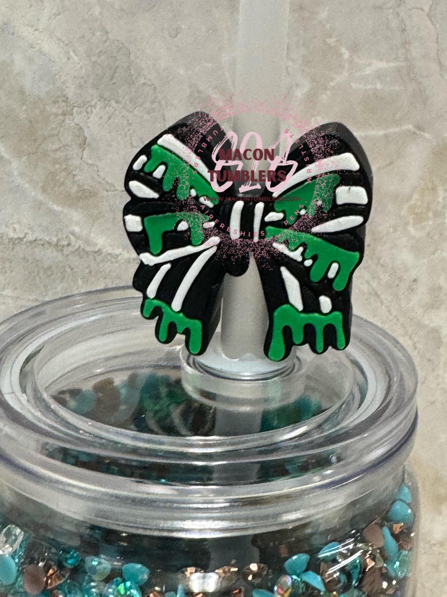 Scary 3d printed straw charms