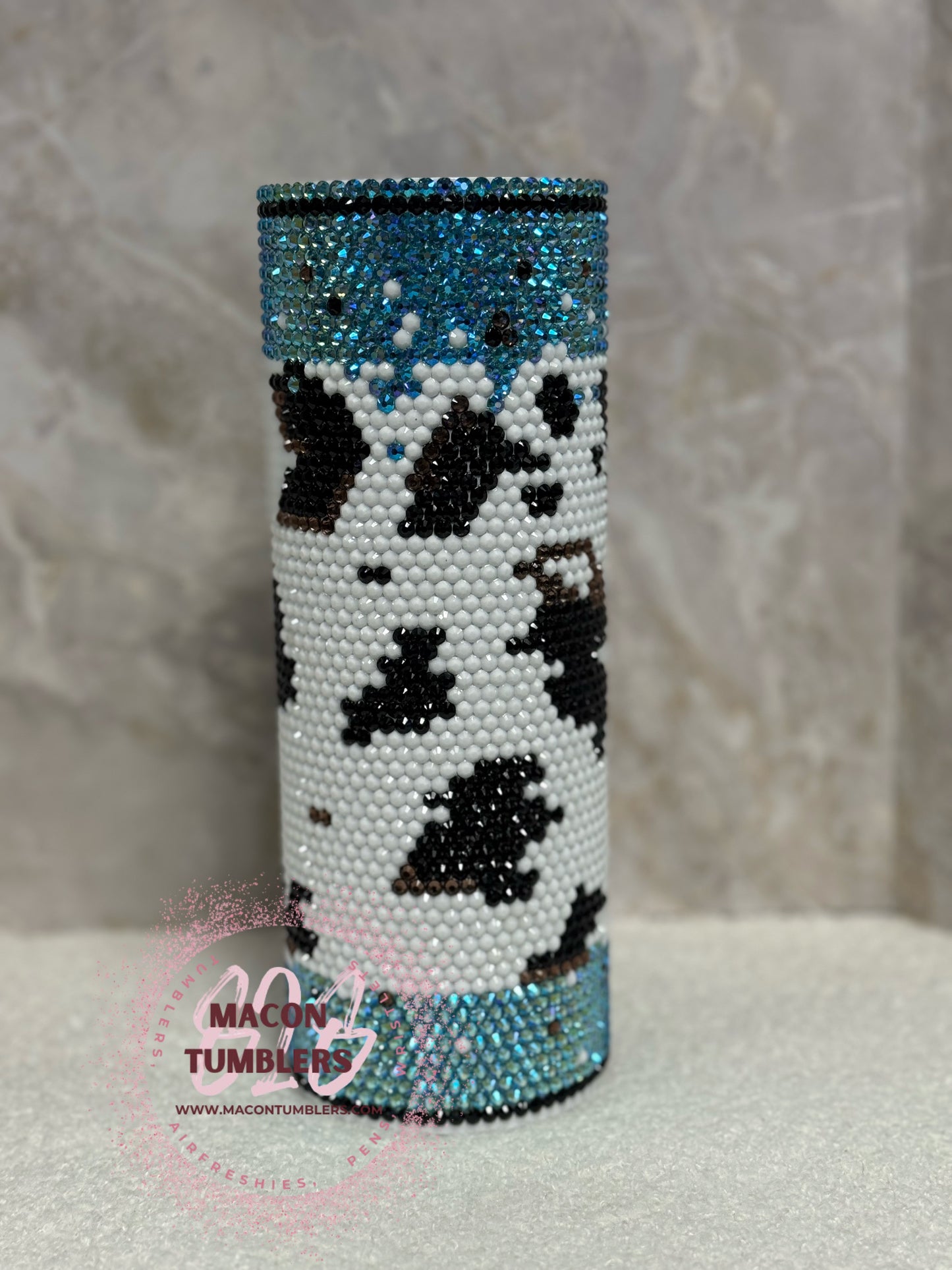 Rhinestone Cow Print Tumbler – 20 oz