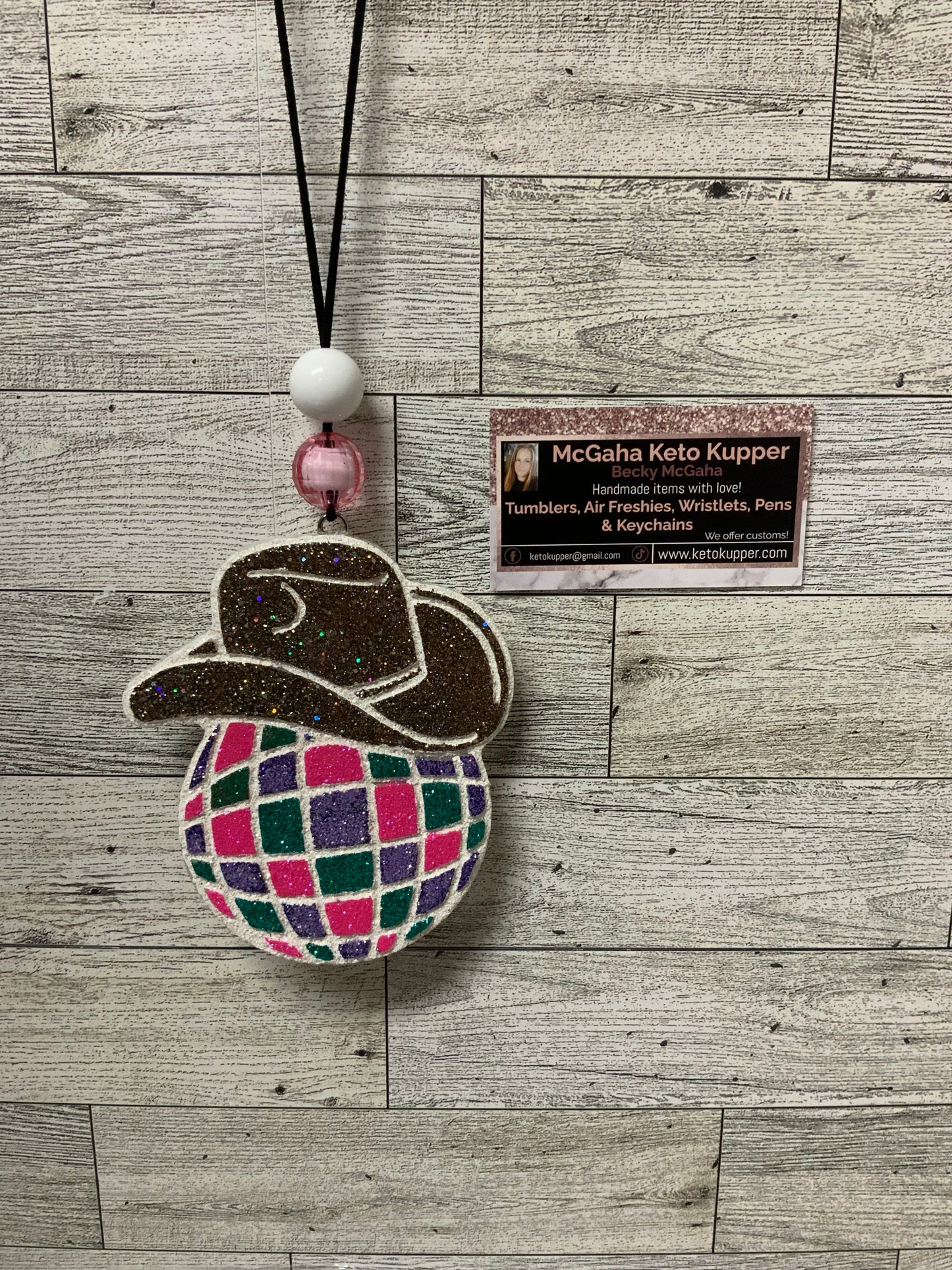 Cowboy Disco Ball Freshie