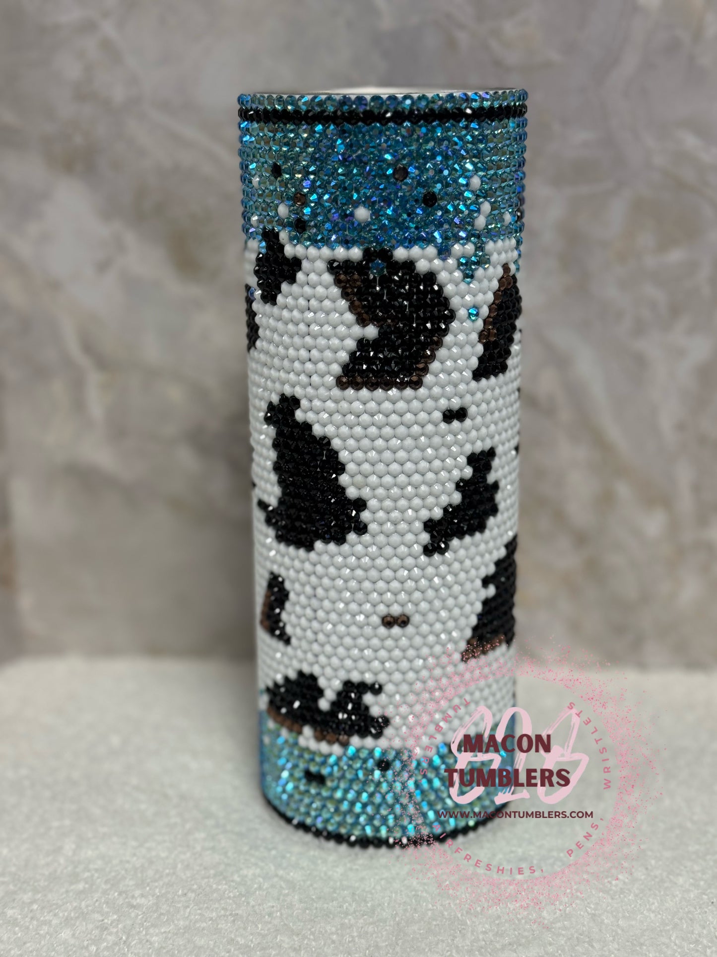 Rhinestone Cow Print Tumbler – 20 oz