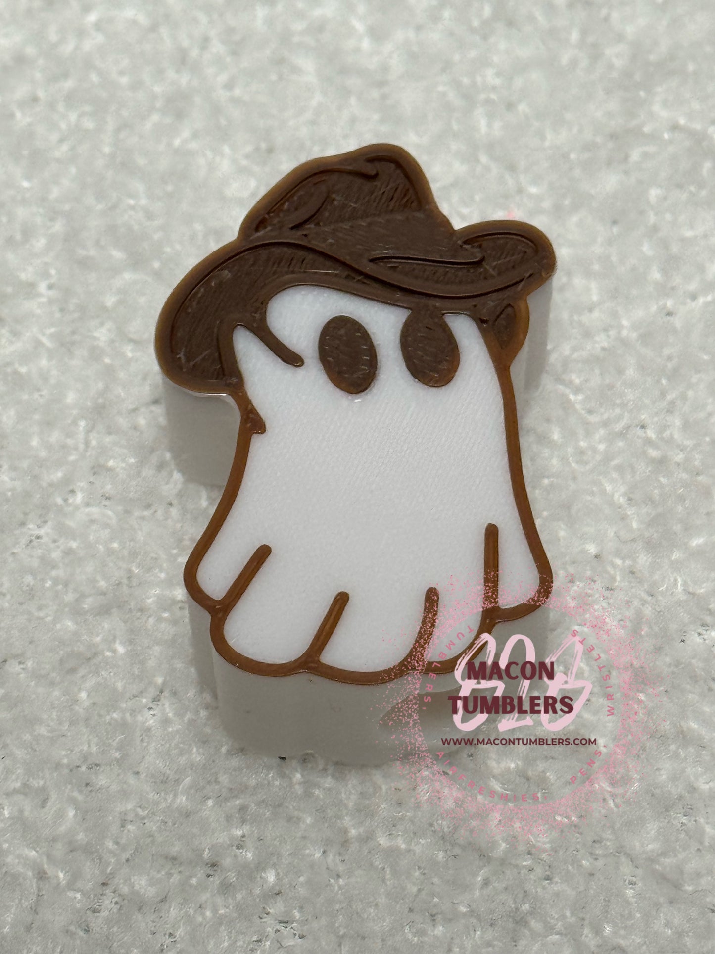 Ghost 3d printed straw charms