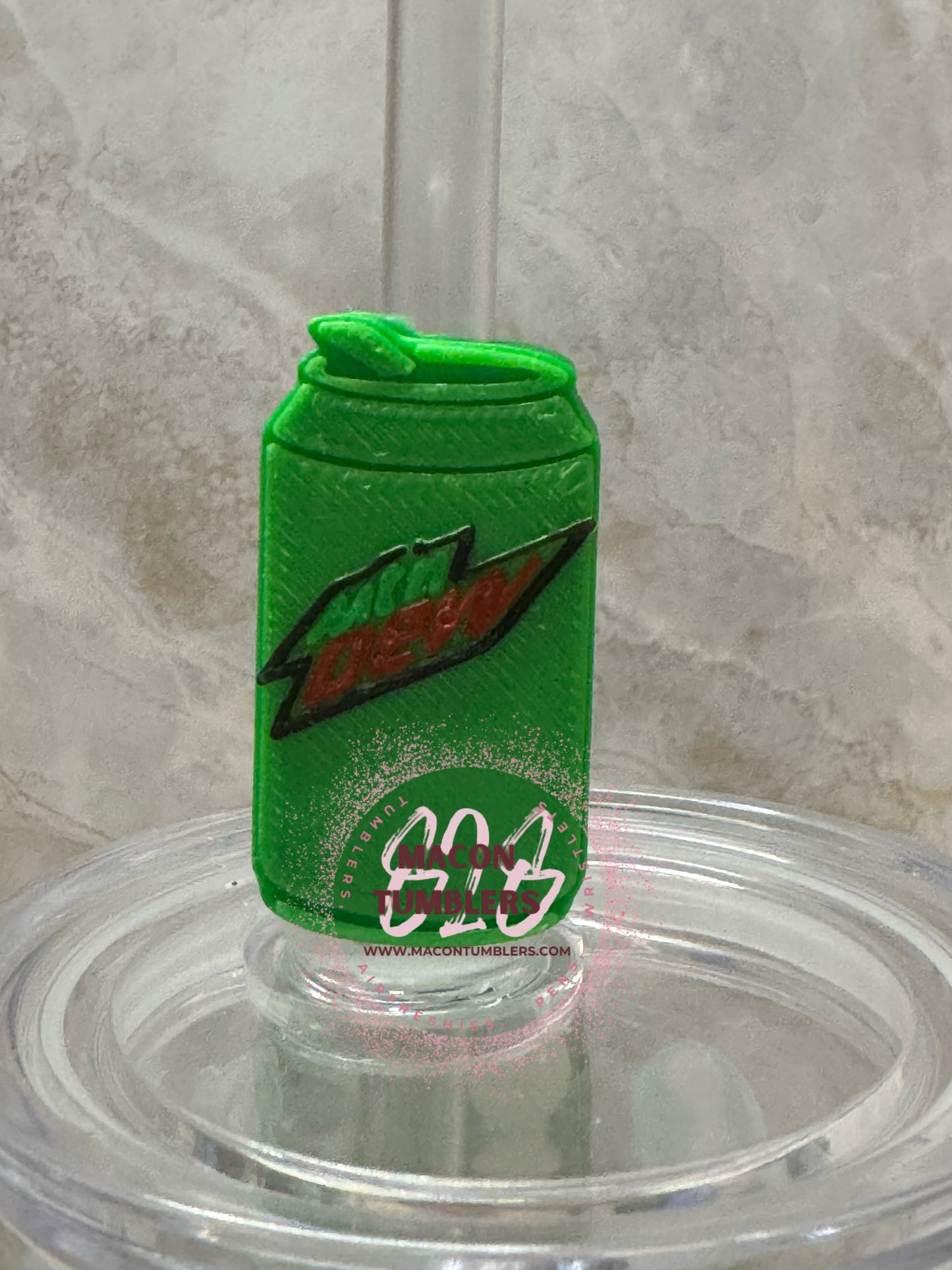 Drink 3d printed straw charms