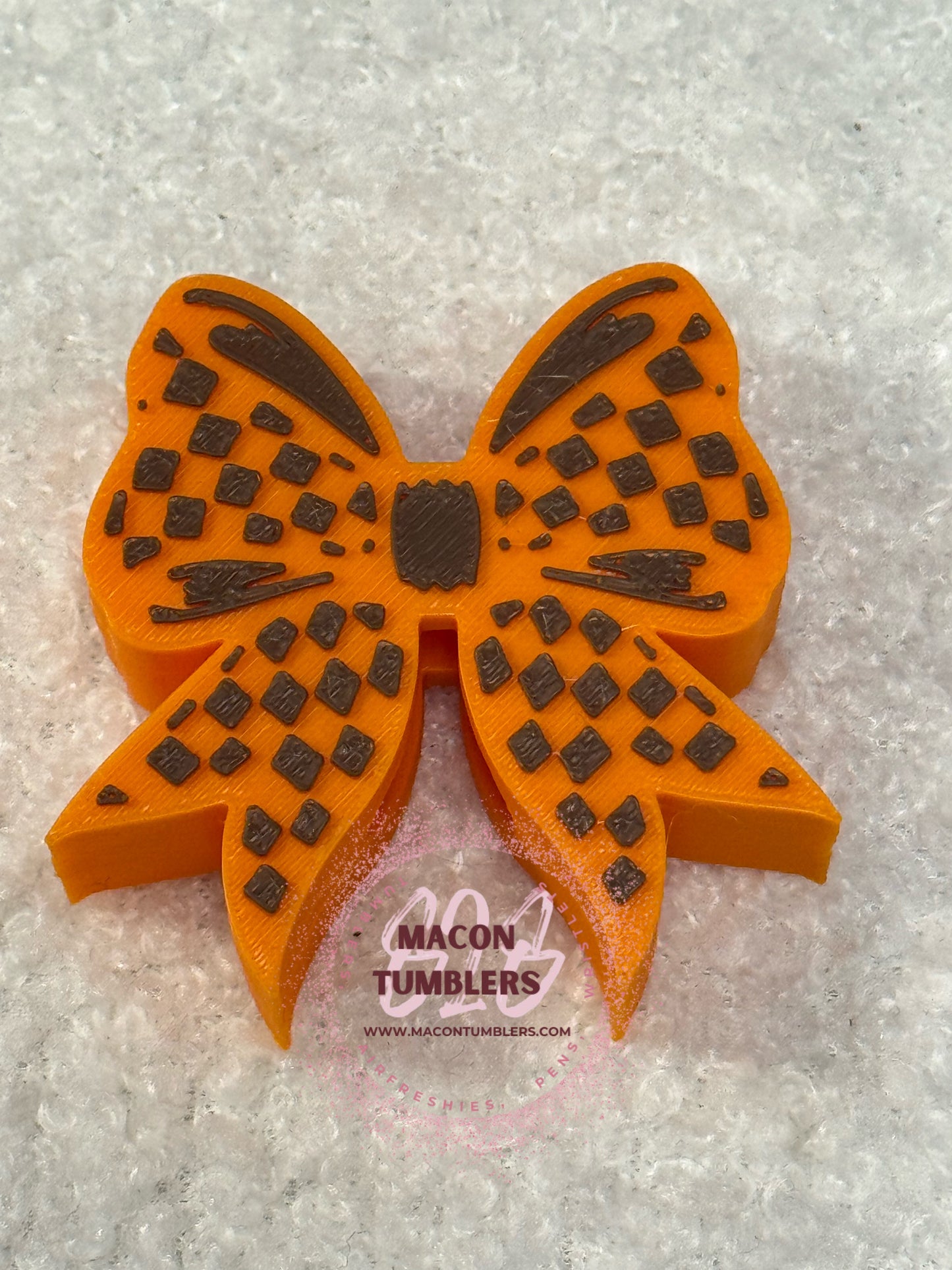 Bow 3d printed straw charms