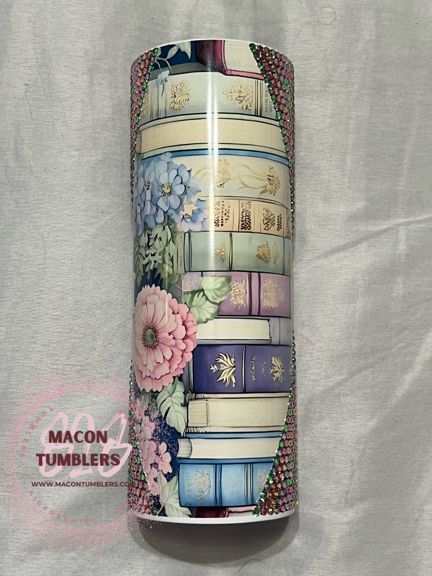Book Rhinestone Tumbler