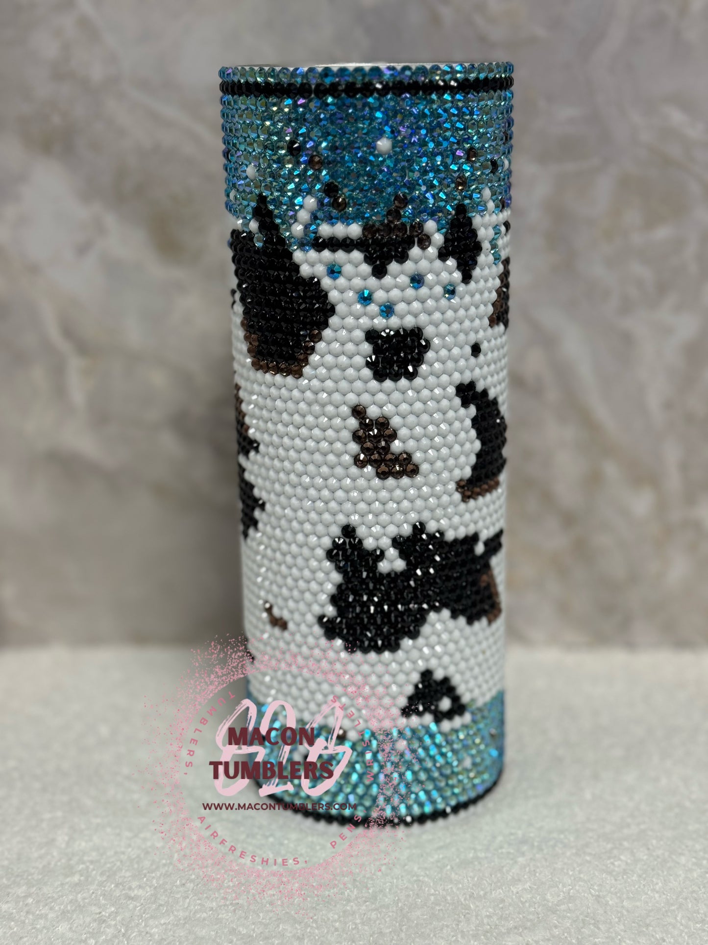 Rhinestone Cow Print Tumbler – 20 oz