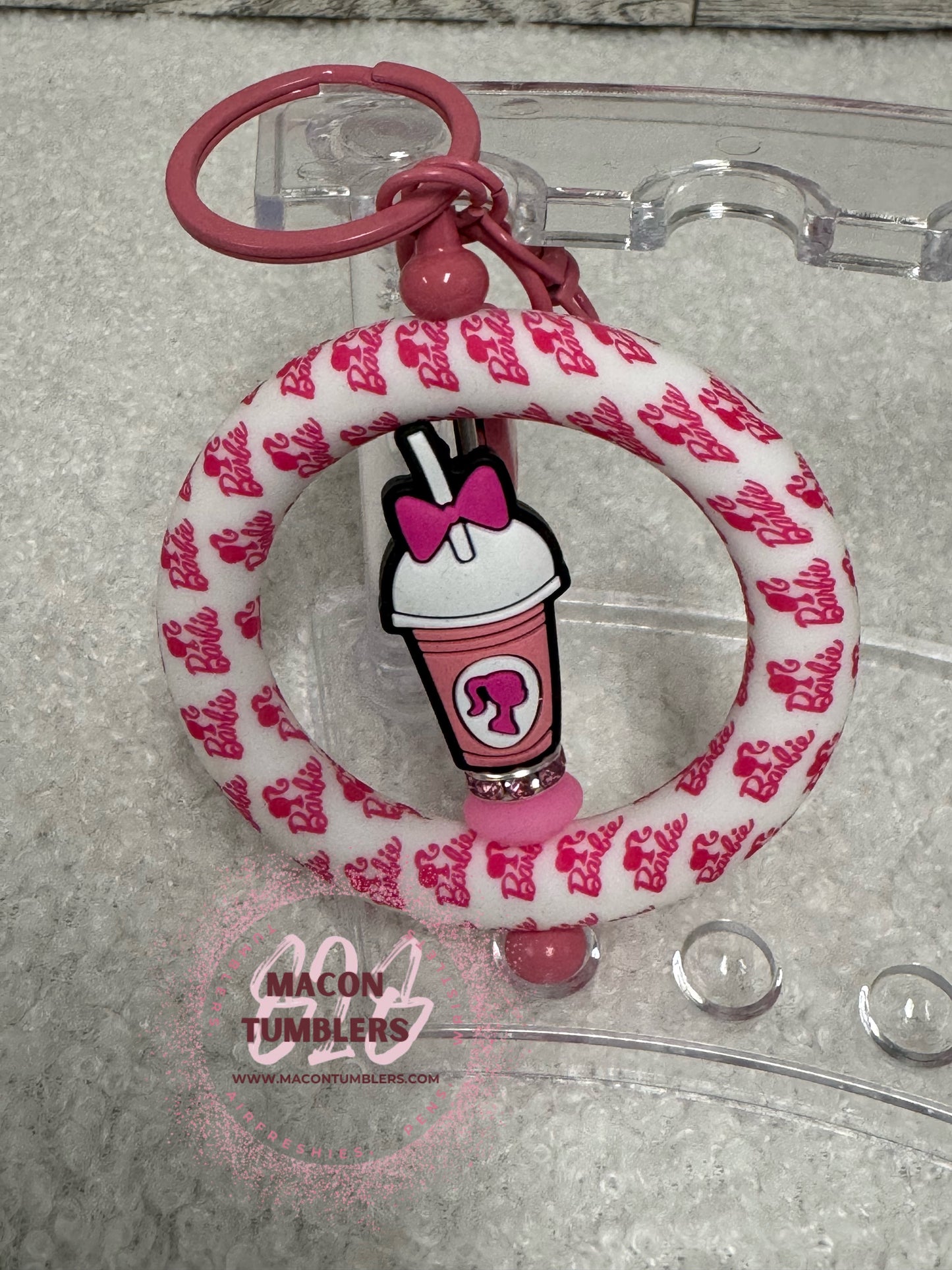 Barbie Beaded Keychain