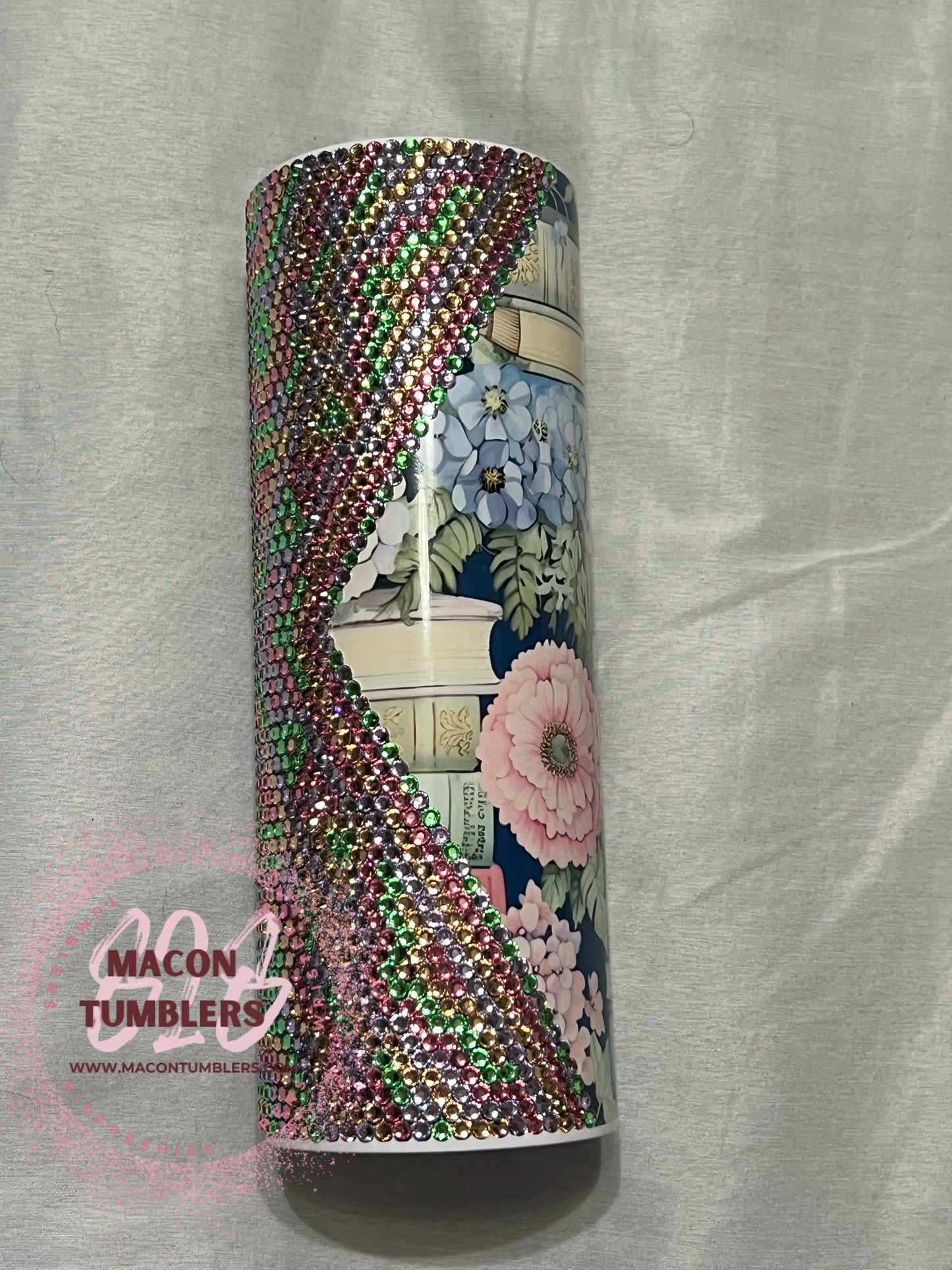Book Rhinestone Tumbler
