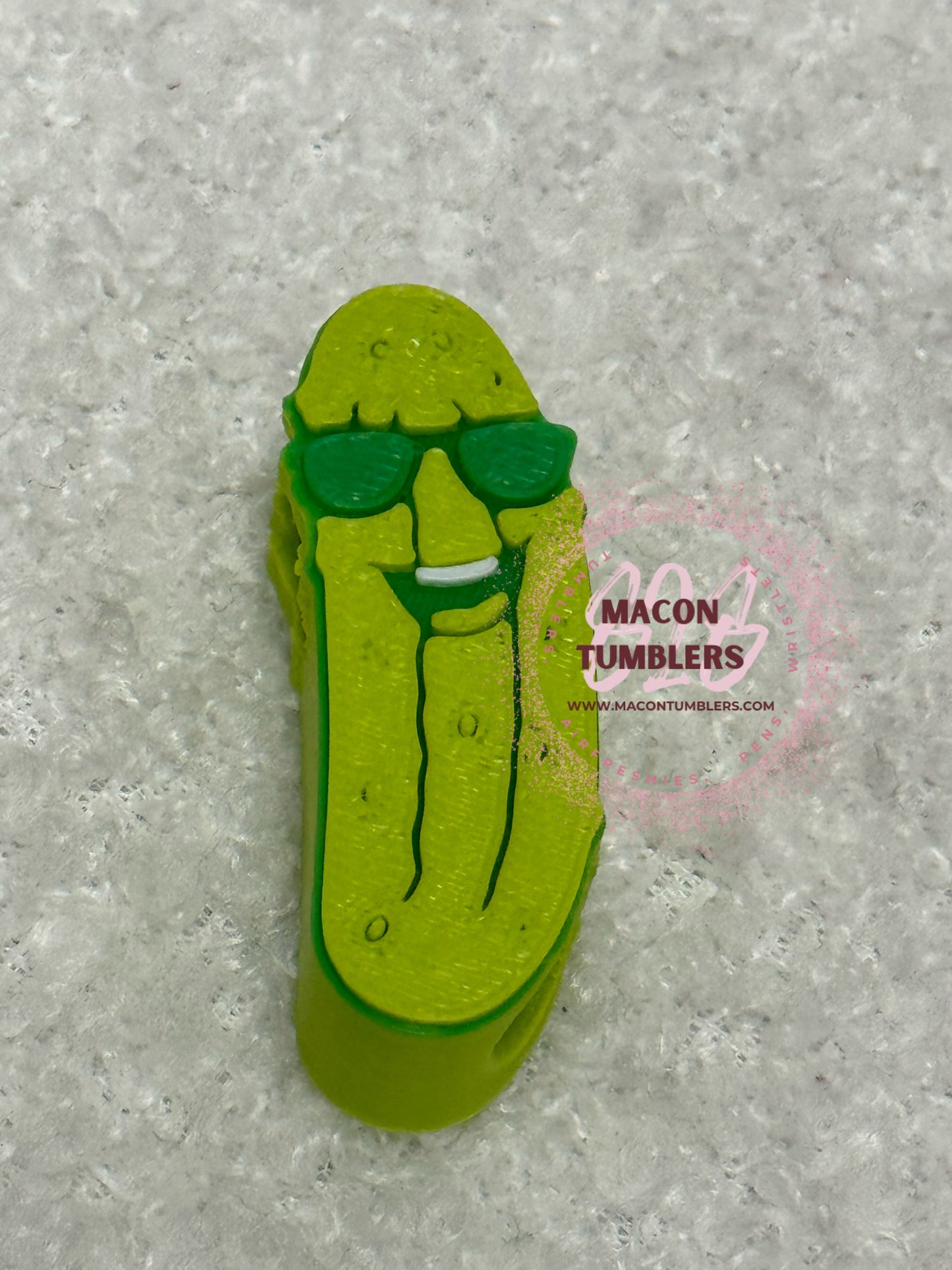 Pickle 3d printed straw charms