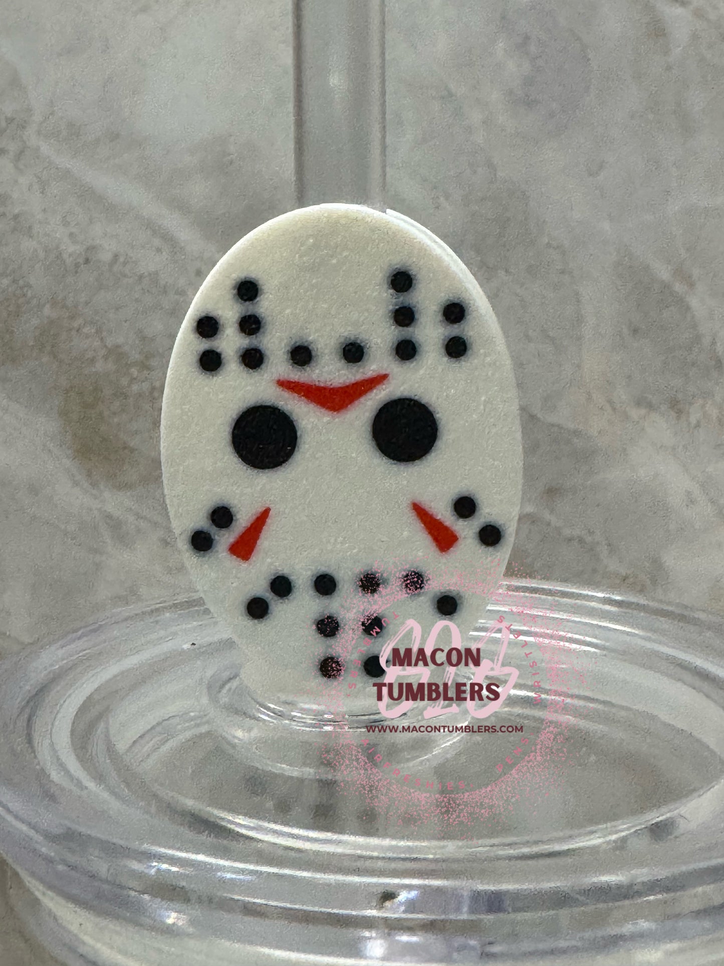 Scary 3d printed straw charms