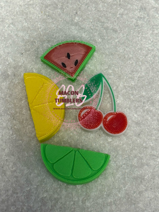 Fruit 3d Printed Straw Charms