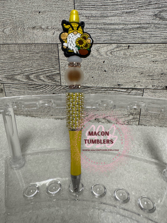 Bee Gnome Beaded Pen