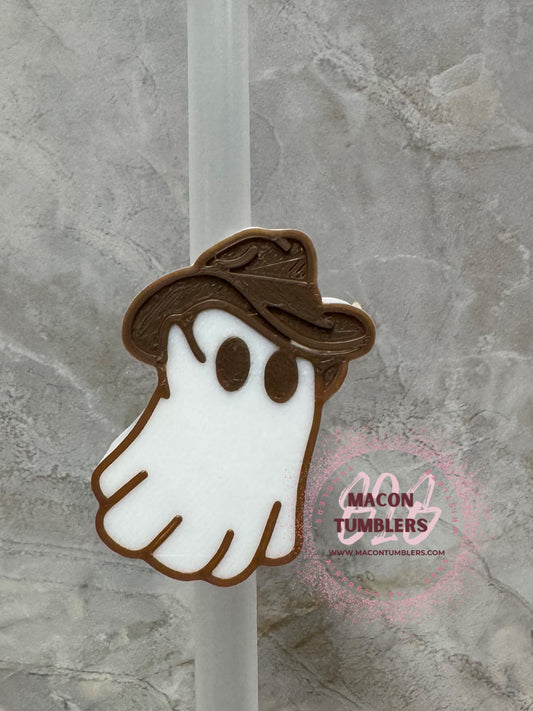 Ghost 3d printed straw charms