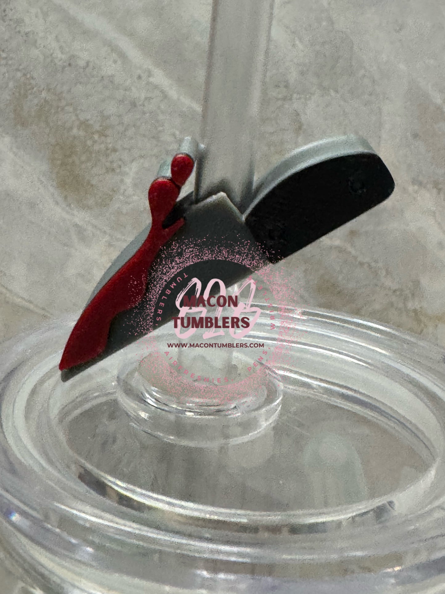 Scary 3d printed straw charms