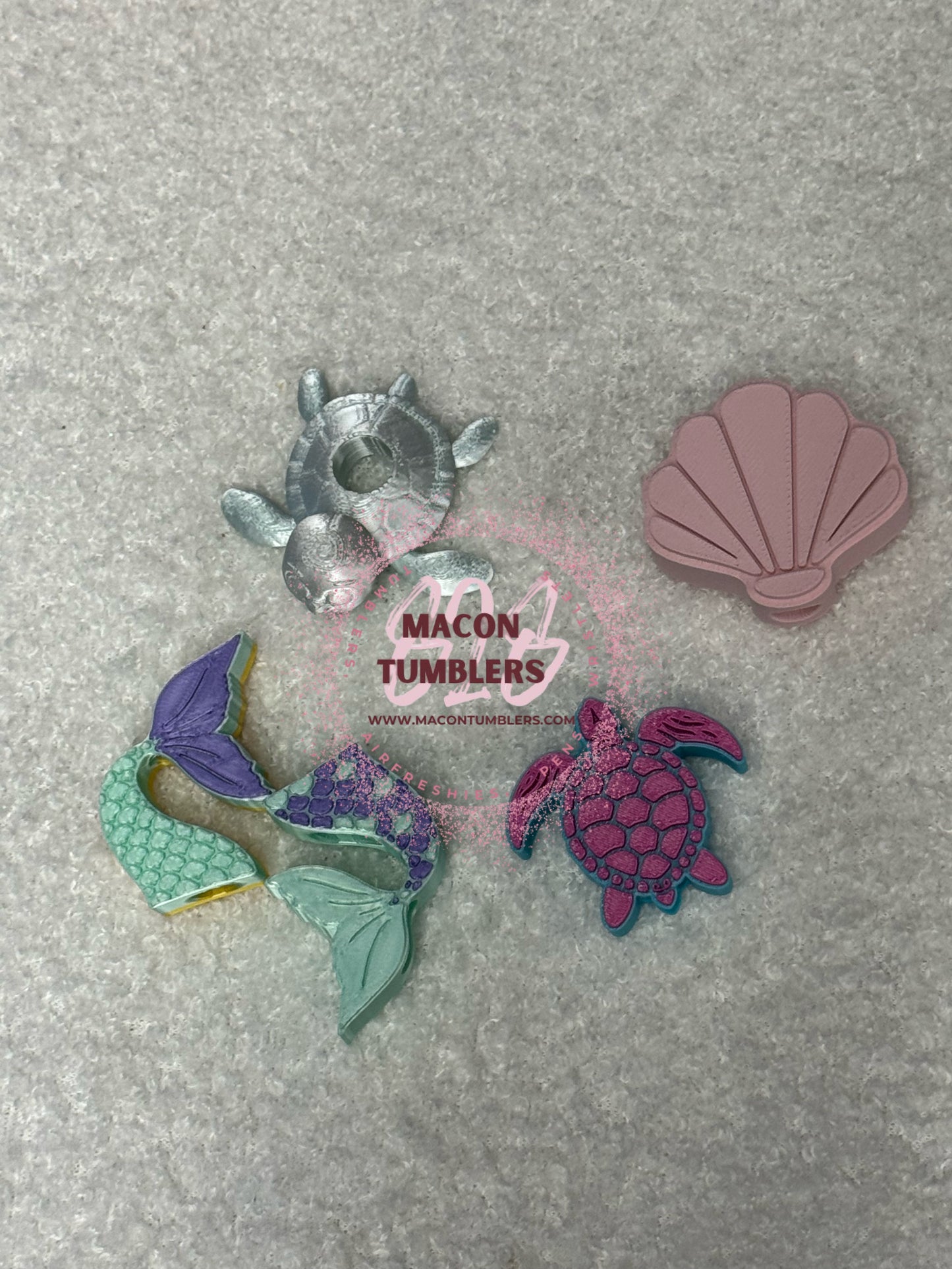 Under The Sea 3d Printed Straw Charms