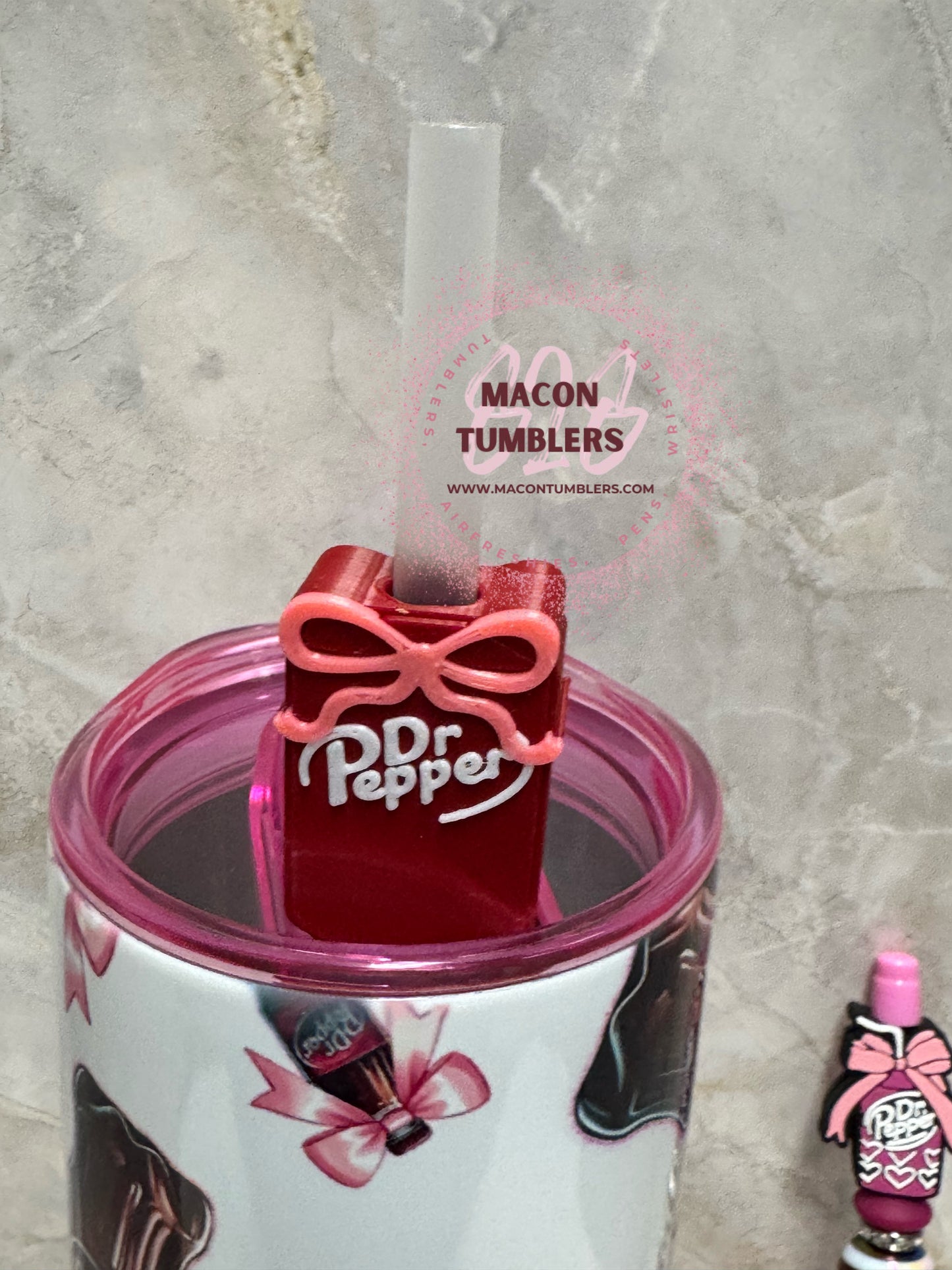 DP Tumbler, Colored Lid, Straw Topper & Beaded Pen Set – 20 oz
