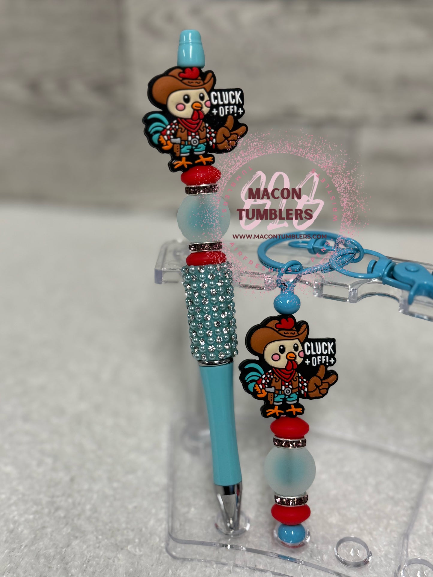 "Cluck Off" Chicken Pen & Keychain Bundle
