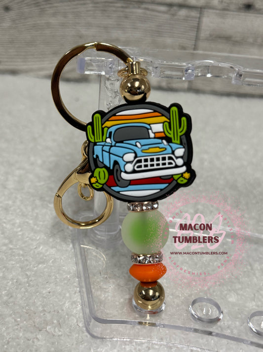 57 Chevy Truck Beaded Keychain
