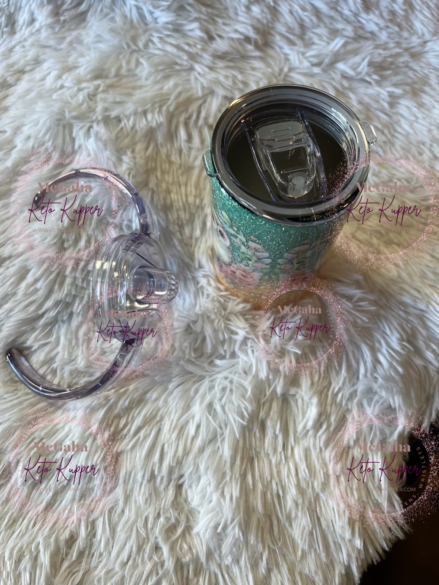 12oz Duo Sippy Owl Epoxy (Glitter) Design Tumbler