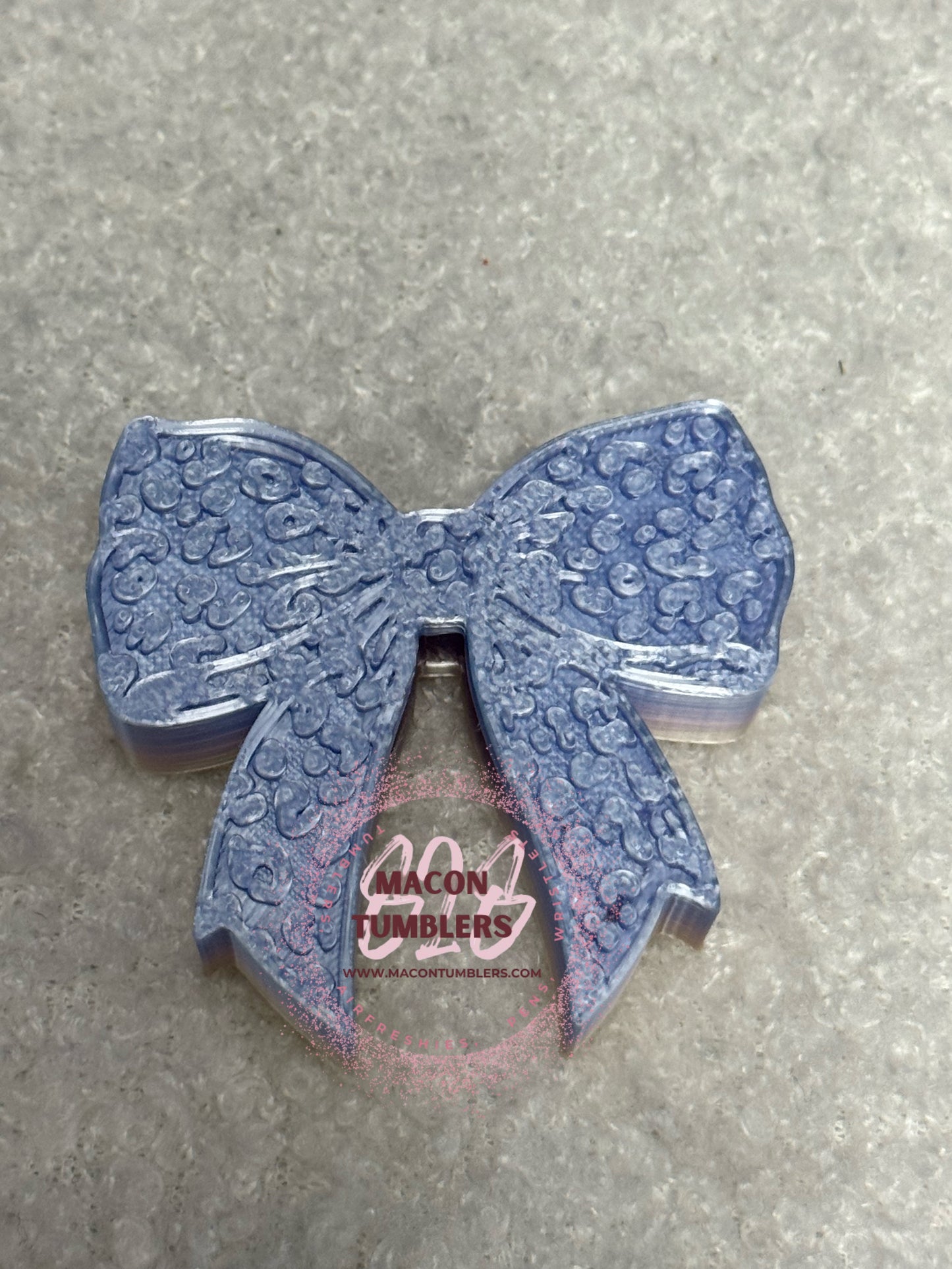 Bow 3d printed straw charms