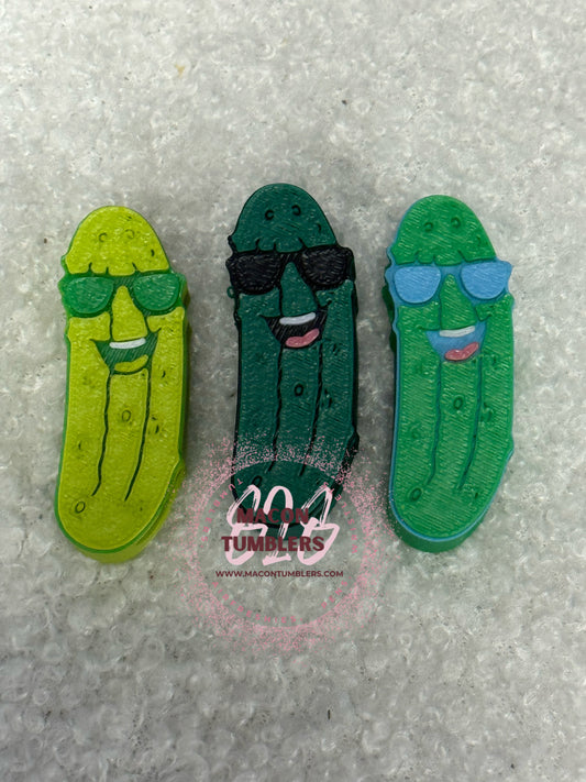 Pickle 3d printed straw charms