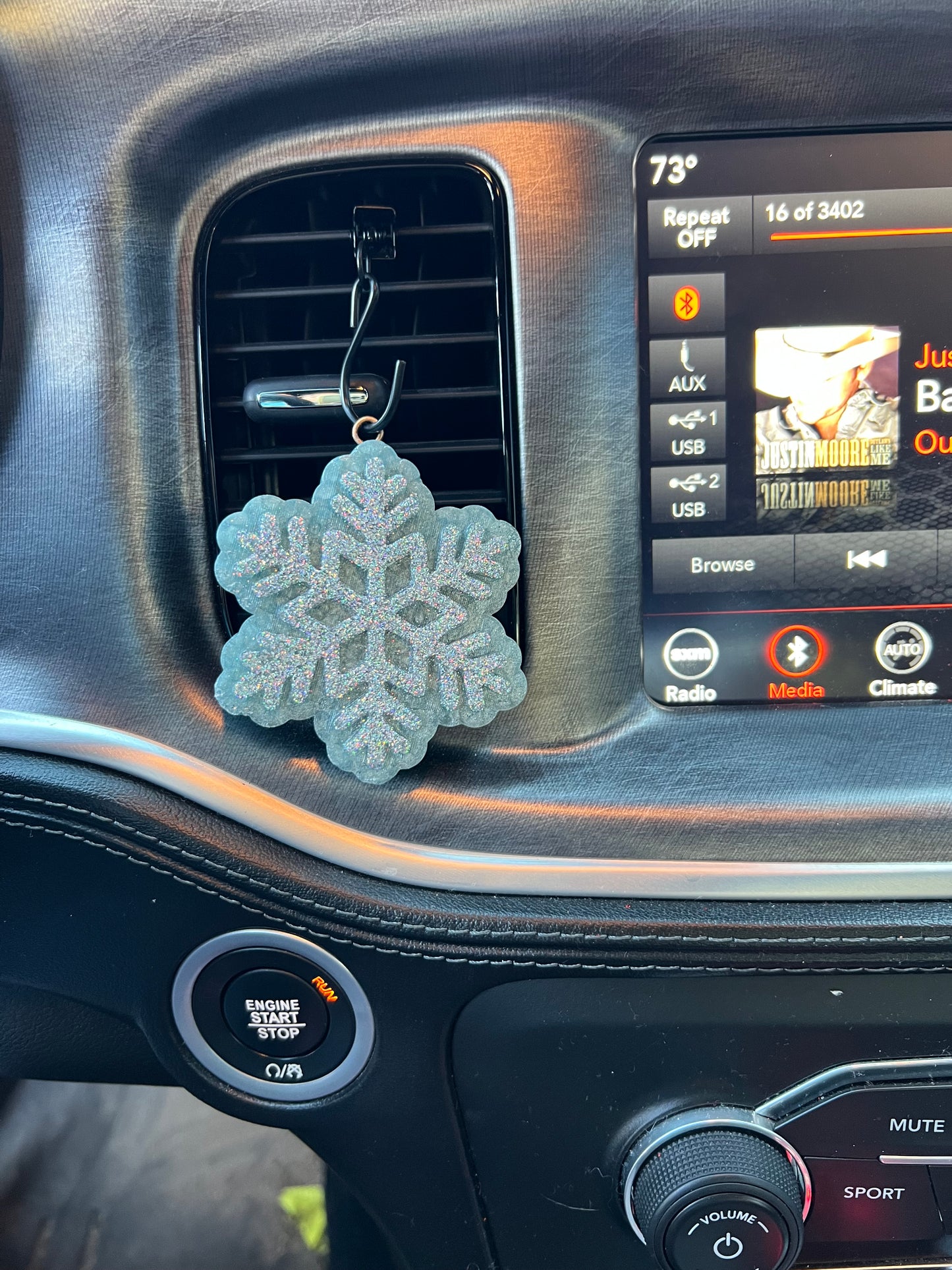 Snowflake -Vent Clip Set Custom Freshie