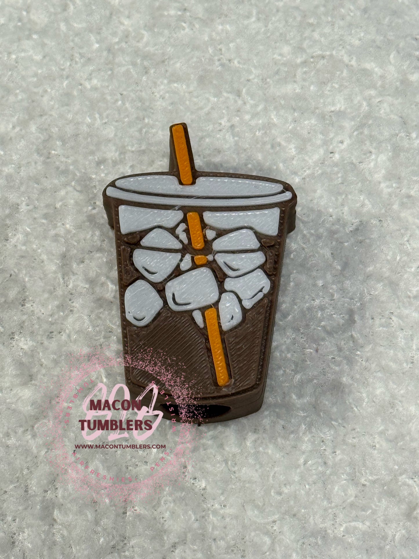 Ice Coffee 3d printed straw charms