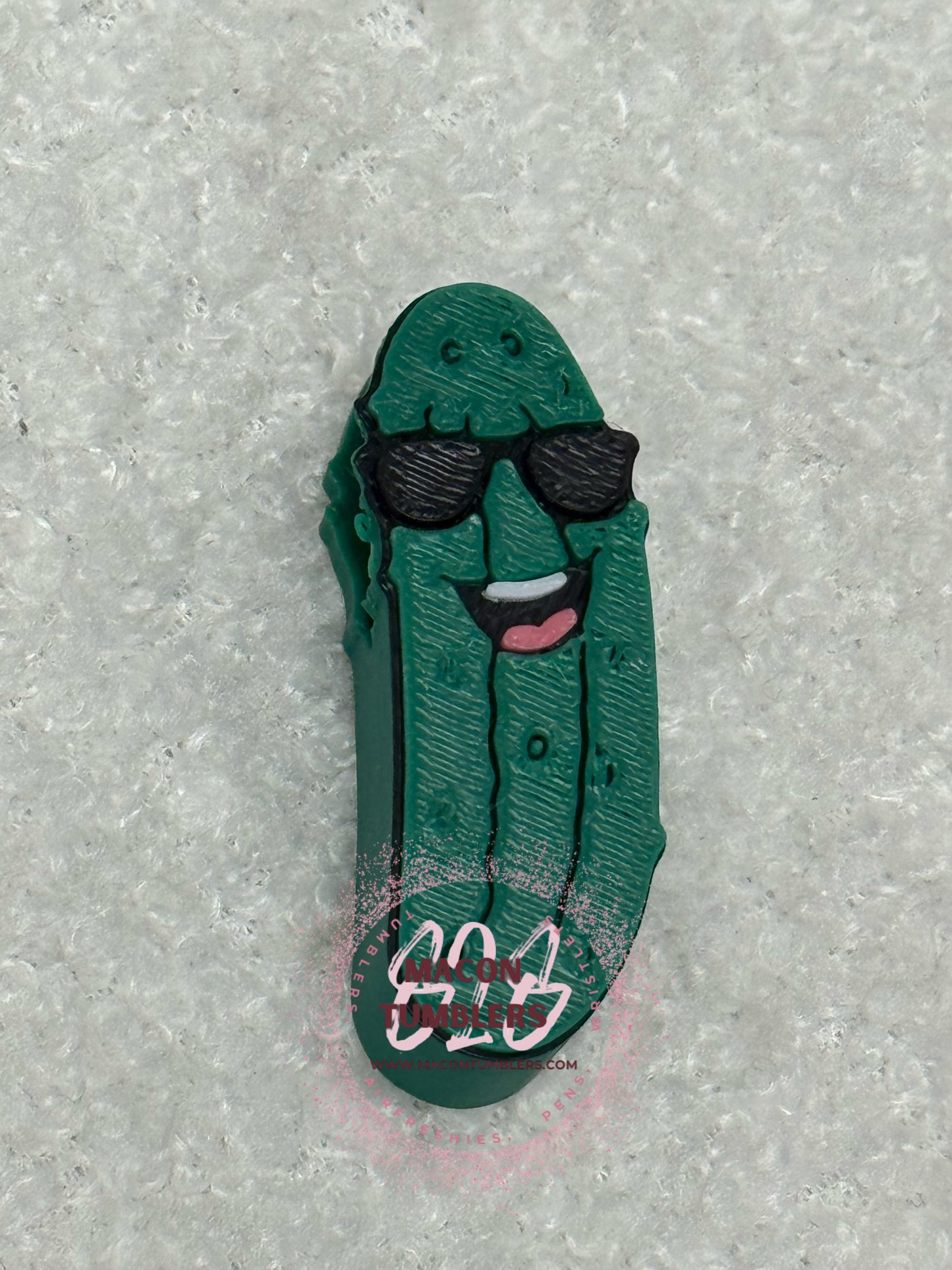 Pickle 3d printed straw charms