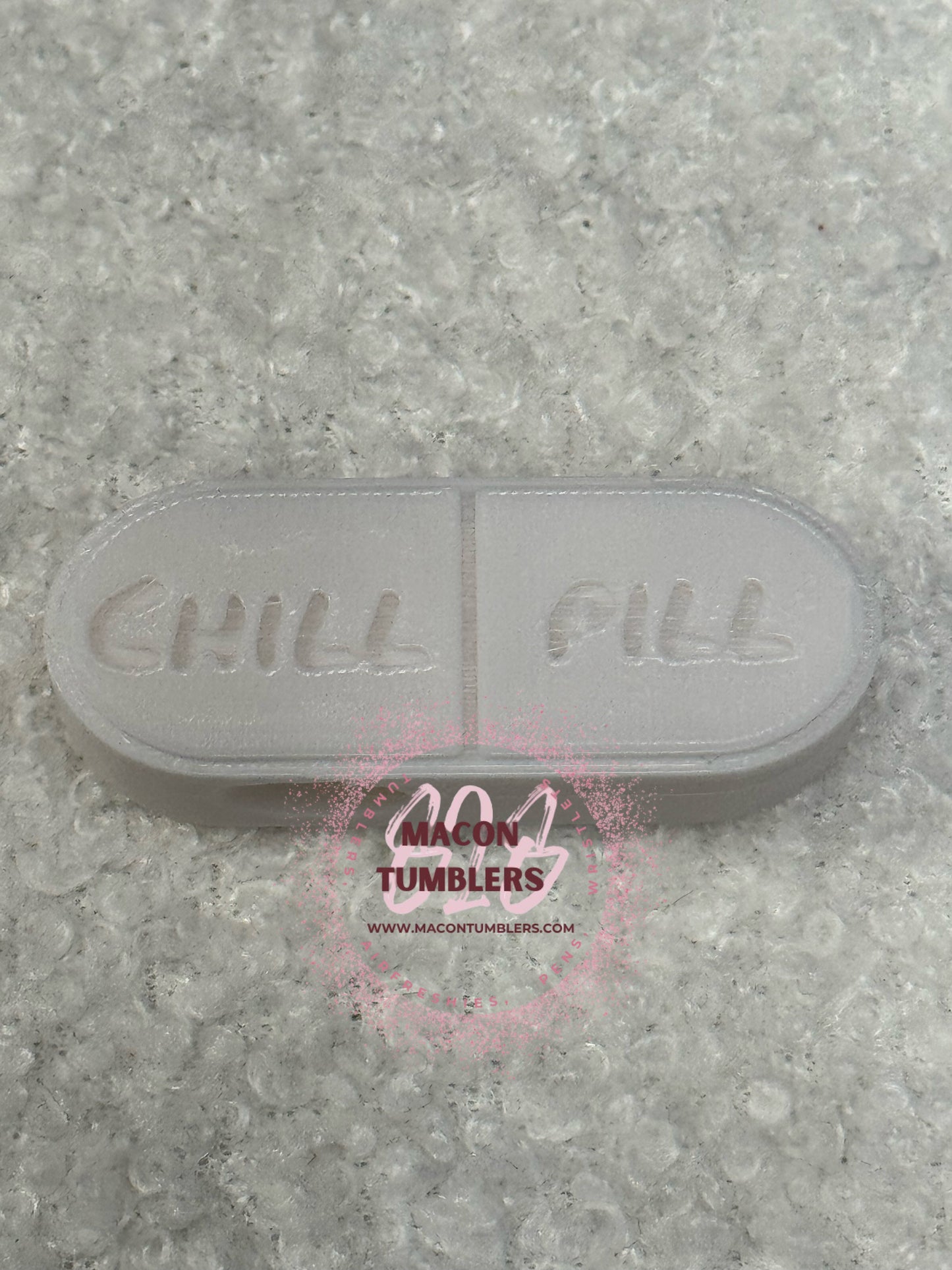 Chill Pill 3d printed straw charms