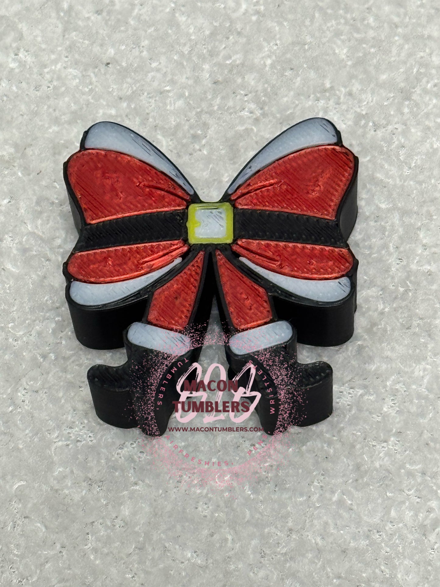 Bow 3d printed straw charms