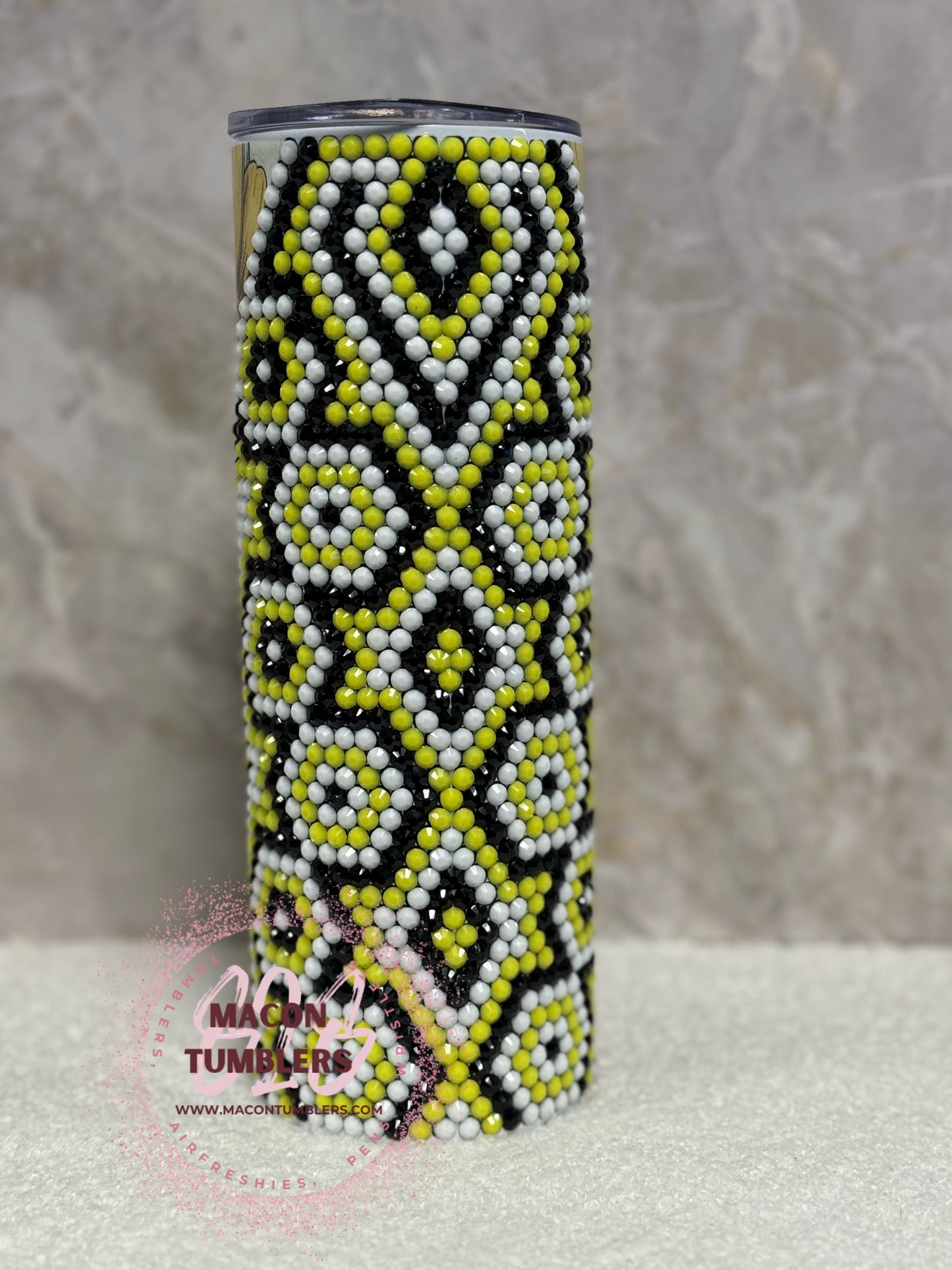 RTS Rhinestone Bee V Split Tumbler – 20 oz