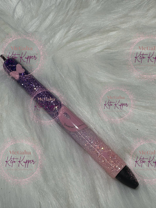 Pink and Purple Ombre Epoxy Pen