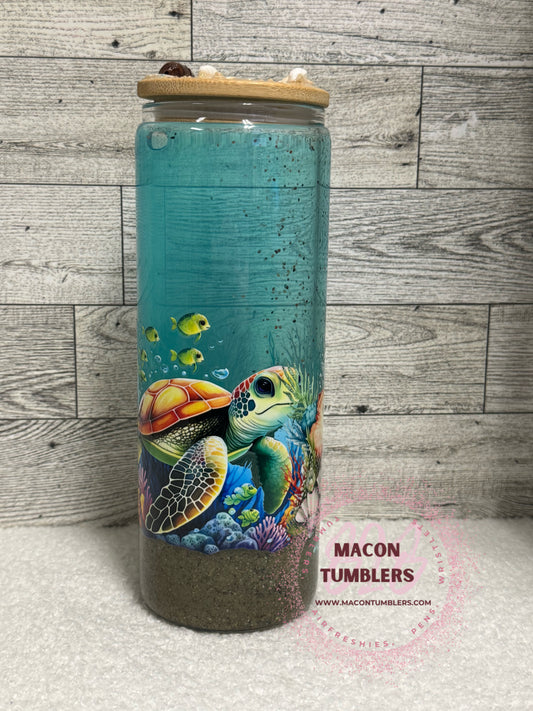 Sea Turtle 20 oz Glass Snowglobe