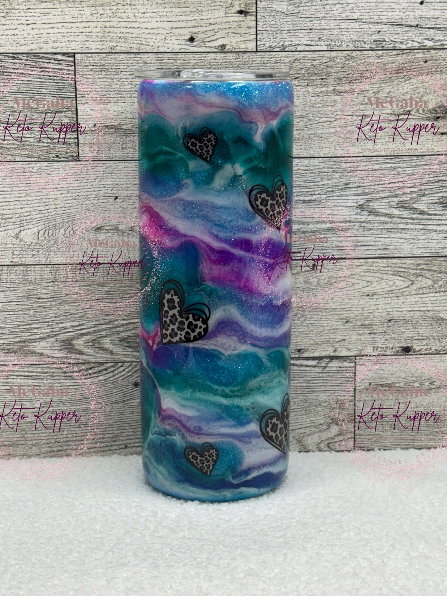 RTS 20oz Pink, Purple & Teal Ink Tumbler