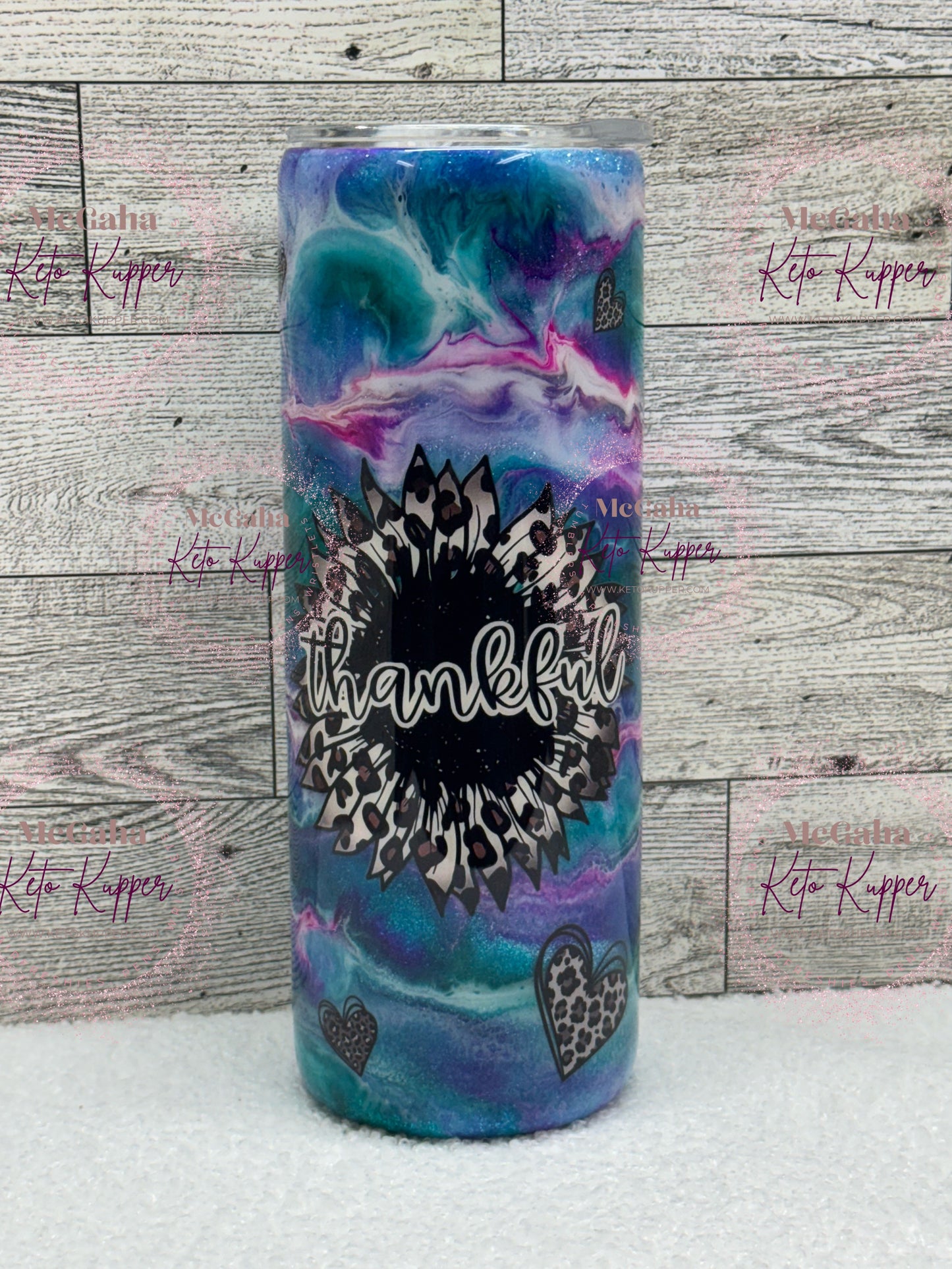 RTS 20oz Pink, Purple & Teal Ink Tumbler